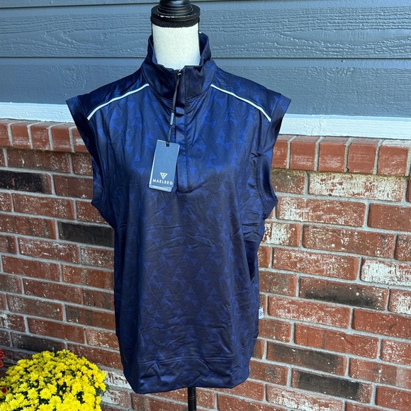 MAELREG Men's Small 1/4 Zip Pullover Dri Fit Performance Golf Vest - Picture 1 of 9